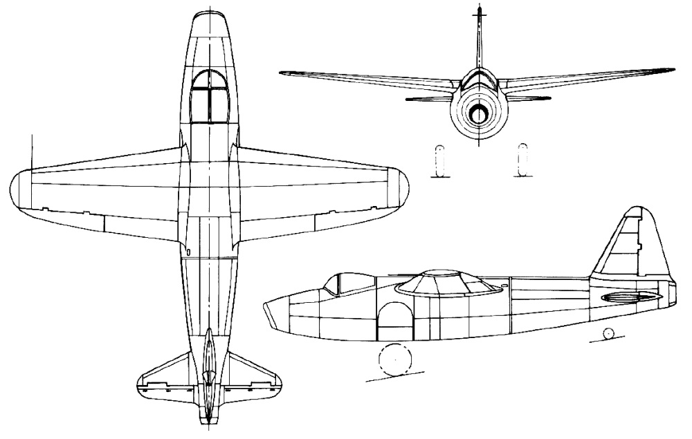 Проекции Хейнкель He-178