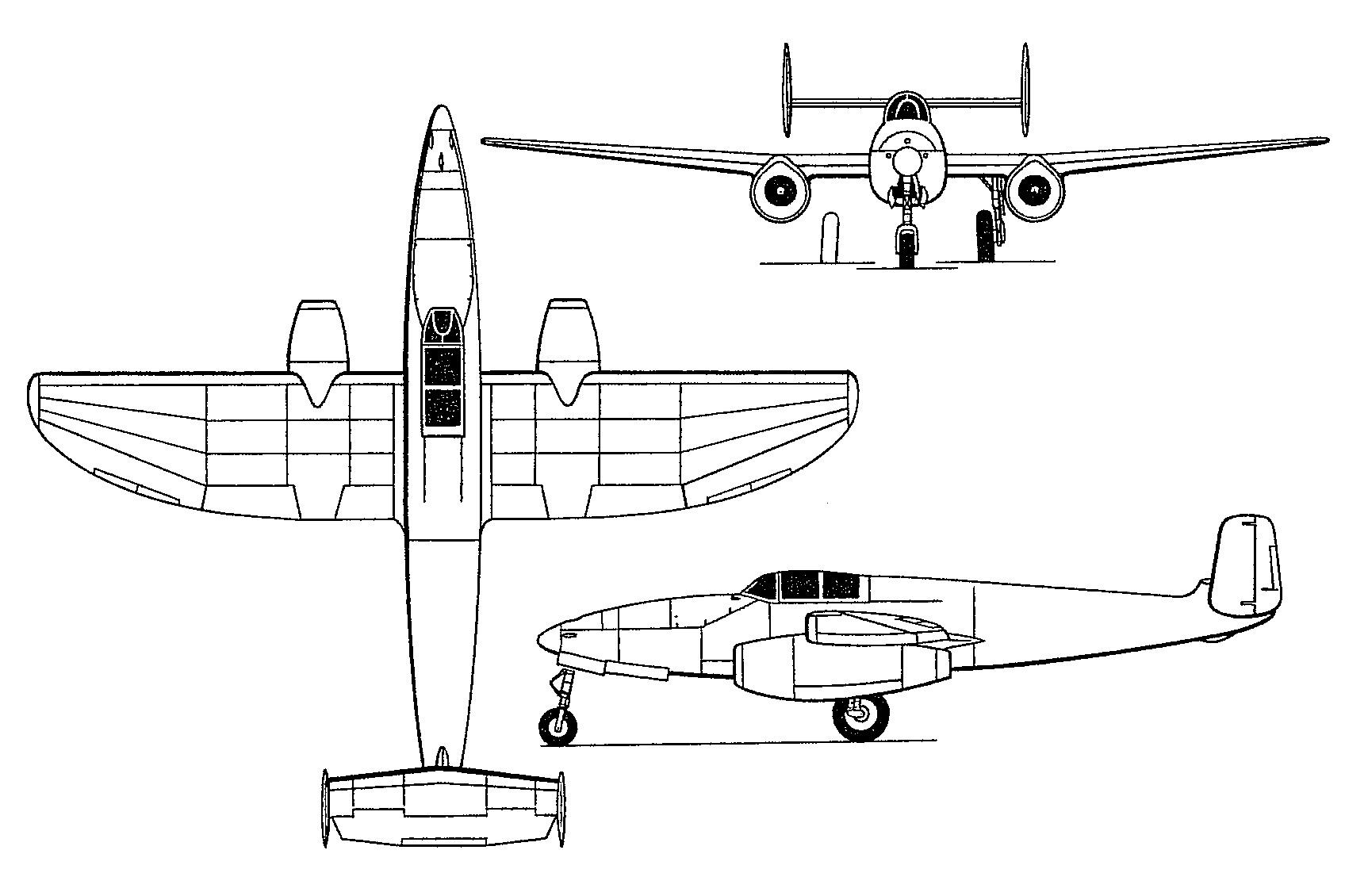 Проекции Хейнкель He-280V