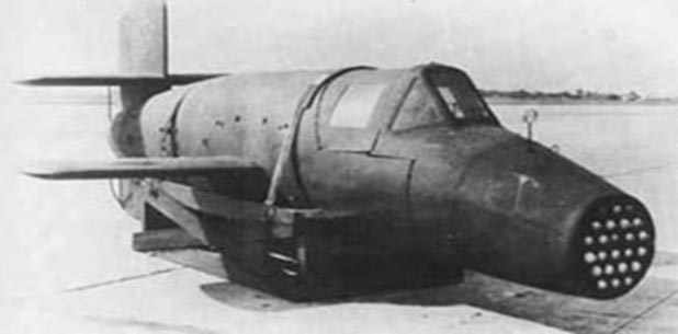 Пилотируемый самолет-снаряд Бахем Ba-349A «Наттэр». Успешных пилотируемых полетов осуществить не удалось