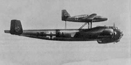 Me-238A, установленный на Дорнье Do-217E-2 для испытаний на планирование