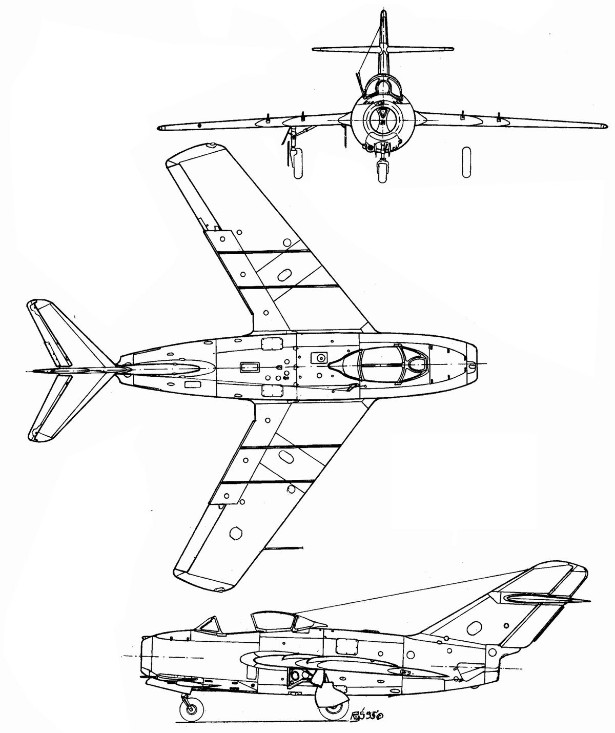 Проекции МиГ-15